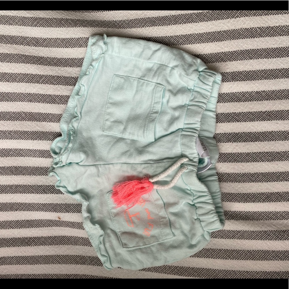 Baby blue baby shorts from Zara